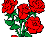 Desenho Ramo de rosas pintado por krol