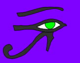 Desenho Olho de hórus pintado por alice