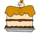 Desenho Bolo de aniversário pintado por geovana