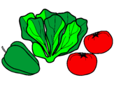 Desenho Verduras pintado por anónimo