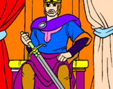 Desenho Cavaleiro rei pintado por alana