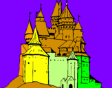 Desenho Castelo medieval pintado por frederico augusto