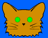 Desenho Gato pintado por mascara   gata