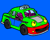 Desenho Herbie Taxista pintado por Rian Vitor