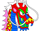 Desenho Cabeça de dragão pintado por LAURA