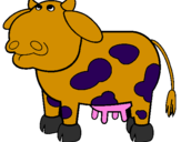 Desenho Vaca pensativa pintado por joão pedro