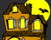 Desenho Casa do mistério pintado por linny
