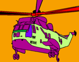 Desenho Helicoptero de resgate pintado por sauan