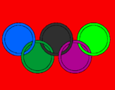 Desenho Argolas dos jogos olimpícos pintado por J0@0 P@ul0