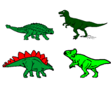 Desenho Dinossauros de terra pintado por catarina