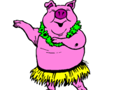 Desenho Porco havaiano pintado por CATARINA