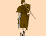 Desenho Soldado romano pintado por andressa
