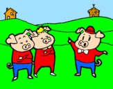 Desenho Os três porquinhos 5 pintado por jhonatan