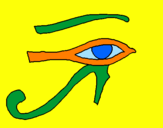Desenho Olho de hórus pintado por rafaela2001