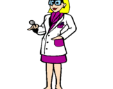 Desenho Doutora com óculos pintado por marcos eduardo