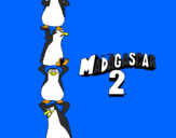 Desenho Madagascar 2 Pingüinos pintado por sakura