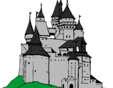 Desenho Castelo medieval pintado por Yuri