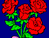 Desenho Ramo de rosas pintado por tiago