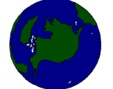 Desenho Planeta terra pintado por enzo gabriel 
