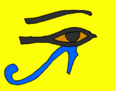 Desenho Olho de hórus pintado por pedro vinicius