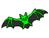 Desenho Morcego a voar pintado por cocas