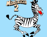 Desenho Madagascar 2 Marty pintado por sara