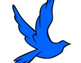 Desenho Pomba da paz a voar pintado por Hellen O.C