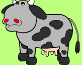 Desenho Vaca pensativa pintado por karen