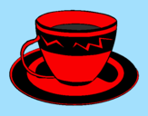 Desenho Taça de café pintado por leticia3d