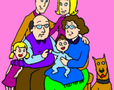 Desenho Família pintado por vanessa