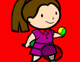 Desenho Rapariga tenista pintado por Mayara Ap.zanin