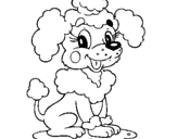 Desenho Poodle pintado por paty