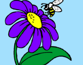 Desenho Margarida com abelha pintado por marcelLa