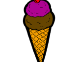 Desenho Cone de gelado pintado por Lazarone