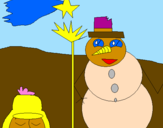 Desenho Boneco de neve III pintado por layene