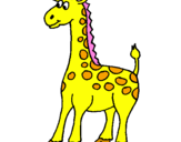 Desenho Girafa pintado por ana  carolina