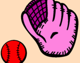 Desenho Luva de basebol e bola pintado por Lethycia