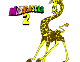 Desenho Madagascar 2 Melman pintado por fernanda m o