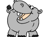 Desenho Hipopótamo pintado por hipopotamo