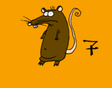 Desenho Rato pintado por Catarina
