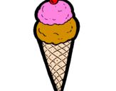 Desenho Cone de gelado pintado por Nataly
