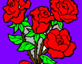 Desenho Ramo de rosas pintado por gustavo