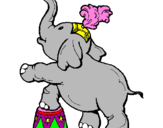 Desenho Elefante pintado por elefante