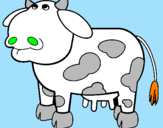 Desenho Vaca pensativa pintado por vaca