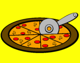 Desenho Pizza pintado por palloma
