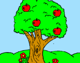 Desenho Macieira  pintado por Rafaela