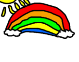 Desenho Arco-íris pintado por pedro