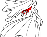 Desenho Noiva pintado por enide