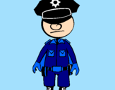 Desenho Agente de polícia pintado por BEATRIZ J.