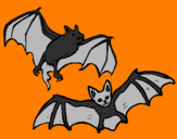 Desenho Um par de morcegos pintado por manoel igor